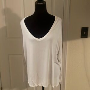Soft plain white long sleeve